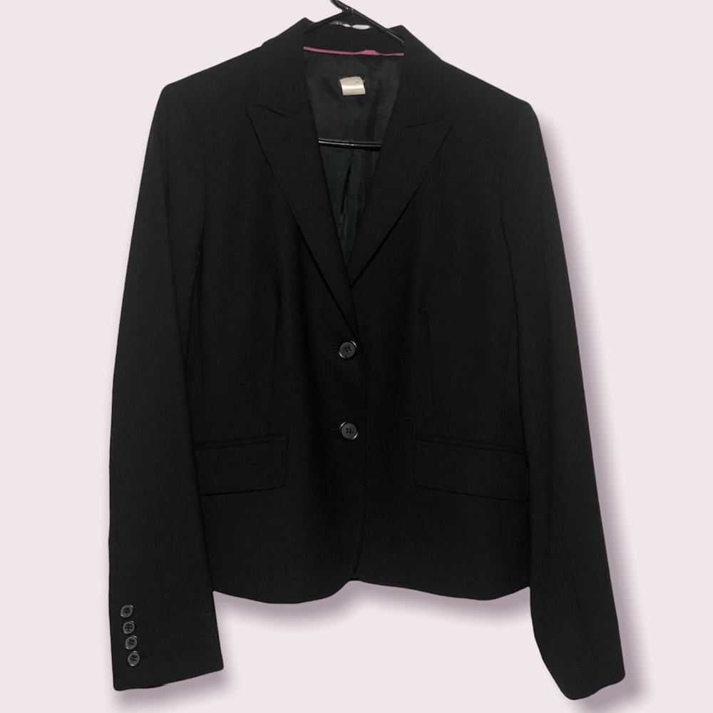 J. Crew Black 96% wool 4% Spandex Women’s Jacket Sz 12
